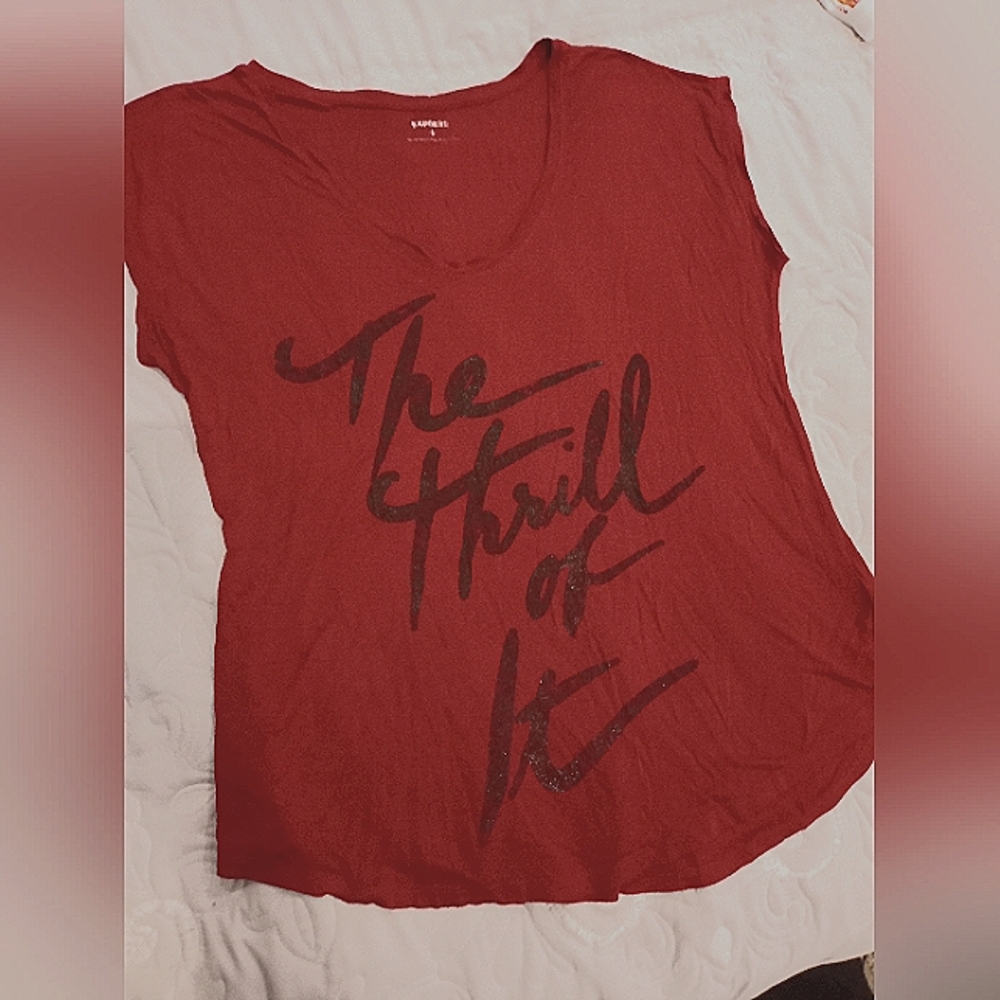 "The Thrill of It" Graphic Tee with Cap Sleeves-Express